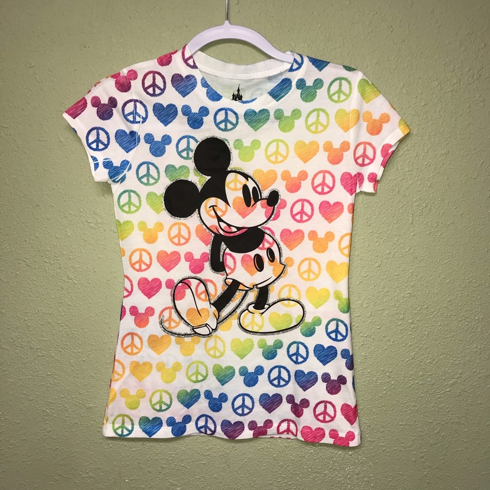 Rainbow Mickey Disney Parks shirt - NWOT